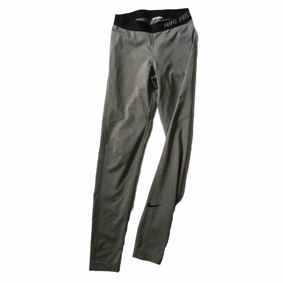 Nike Pro Pants Size S Womens Dri-Fit Leggings Active Workout Gym Running Gray - Picture 1 of 9